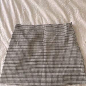 H&M Black and White Mini Skirt